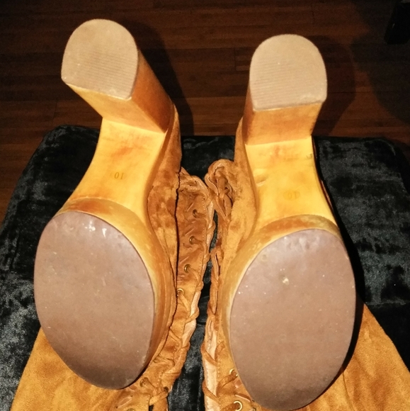 Jeffrey Campbell UltraSuede Thigh High Lace Boots - Picture 8 of 8